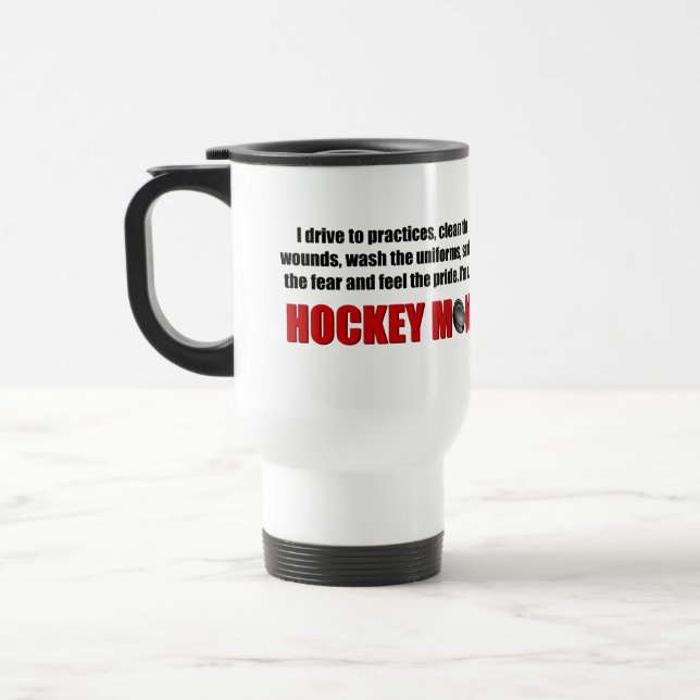 Tasse personnalisée par maman d'hockey (Gauche)