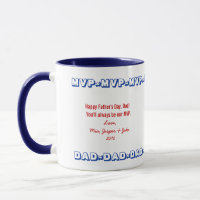 Tasse personnalisée pour la fête des pères MVP PAP