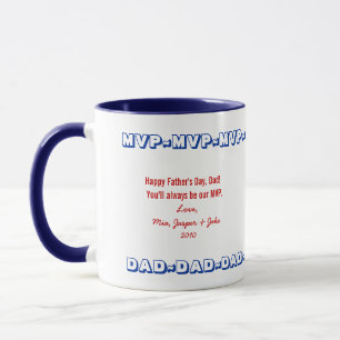 Tasse personnalisée pour la fête des pères MVP PAP