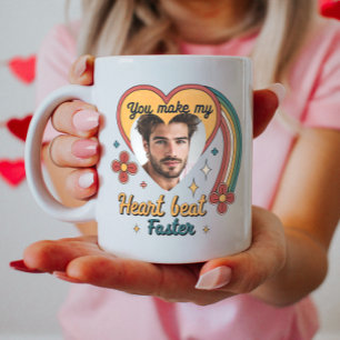 Tasse personnalisée pour la Saint-Valentin Retro H