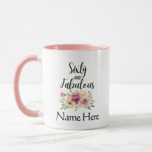 Tasse personnalisée pour les 60 ans d'une femme