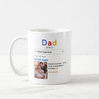 Tasse personnalisée pour papa avec photo, nom et t
