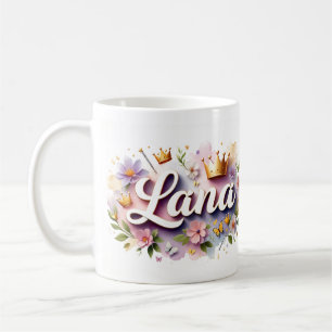 Tasse personnalisée Princesse Florale – Nom person