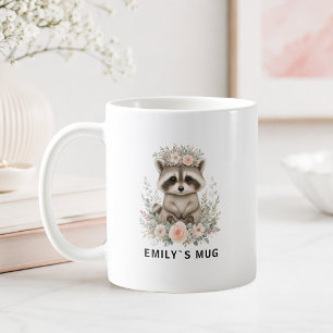 Tasse personnalisée Raton laveur de la forêt avec