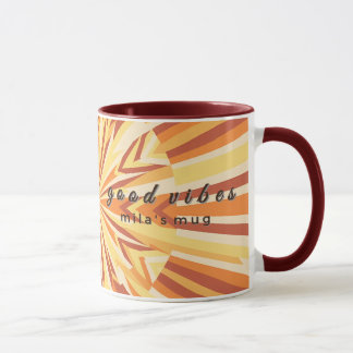 Tasse personnalisée Rétro 1970 - Marron