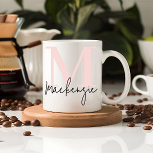 Tasse personnalisée rose de remerciement pour ense