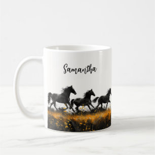 Tasse personnalisée sur le thème des chevaux sauva