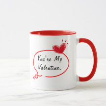 Tasse personnalisée 'Tu es ma Saint-Valentin' pour