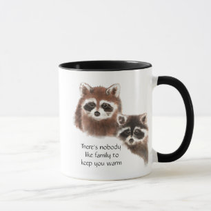 Tasse Personne N'Aime La Famille, Mignolette Raccoon Ani