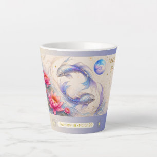 Tasse petit latte Mug Art Nouveau Nénuphar Poisson