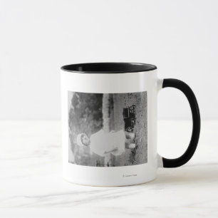 Tasse Petite fille avec la photographie de chariot de