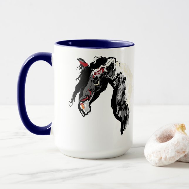 Tasse : Pferd ohne Namen (Mit Donut)