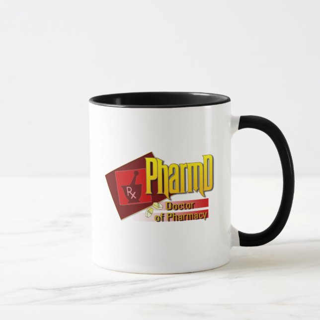 Tasse PharmD Docteur en pharmacie LOGO (Droite)
