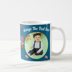 Tasse Photo 1er Anniversaire Voiture de Course Rou