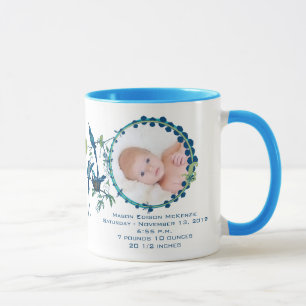Tasse Photo de Bébé Garçon Statistiques Bébé Oisea