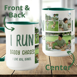 Tasse photo "Je cours, papa me poursuit"