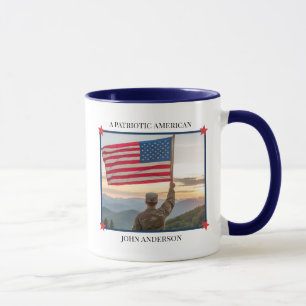 Tasse photo patriotique personnalisée