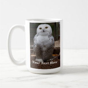 Tasse photo personnalisée avec Hibou blanc