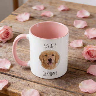 Tasse photo personnalisée pour grand-mère de chien