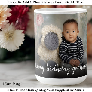 Tasse photo personnalisée pour grand-père moderne 