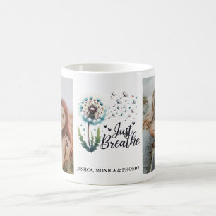 Tasse photo "Respirez simplement" Pissenlit