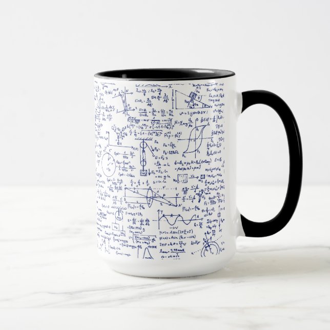Tasse Physics équations dans Blue Pen // (Droite)