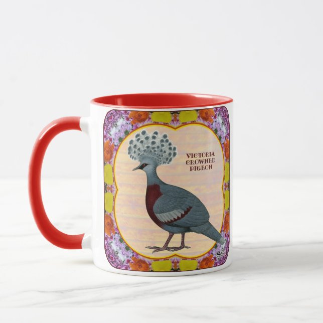 Tasse Pigeon Crowne Floral (Gauche)