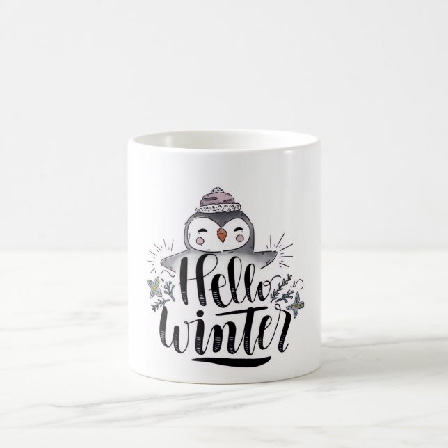 Tasse pingouin Bonjour Hiver (Centre)