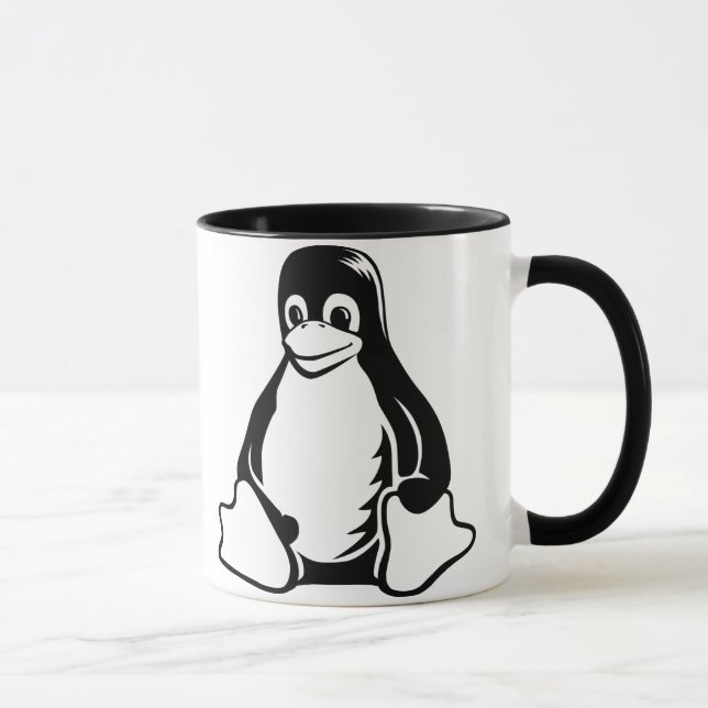 Tasse Pingouin de Tux - (Linux, Open Source, Copyleft, (Droite)