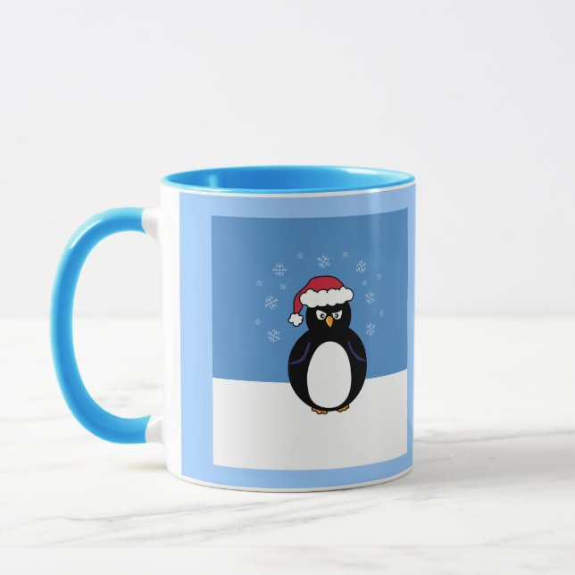 Tasse Pingouin fâché de Noël (Gauche)