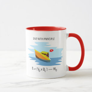 Tasse Piqué avec le principe d'Archimède