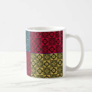 Tasse piquée d'impression de bloc