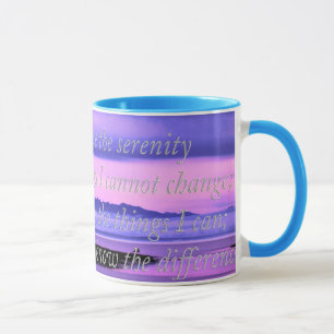 tasse pittoresque de prière de sérénité