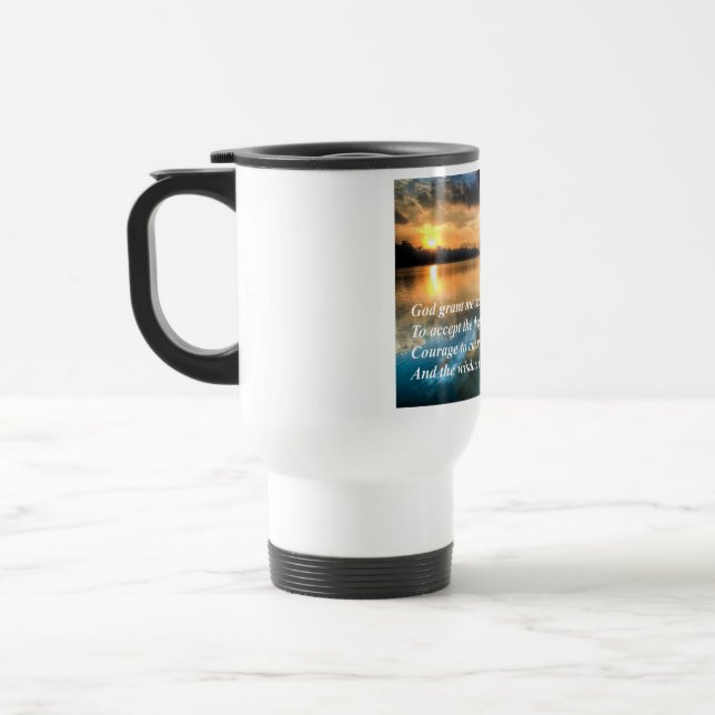 Tasse pittoresque de voyage de prière de sérénité (Gauche)
