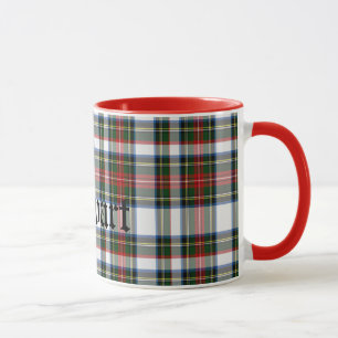 Tasse Plaid de tartan traditionnel fait sur commande de