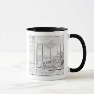 Tasse Plan et vue de la mosquée bleue (1609-16), établis