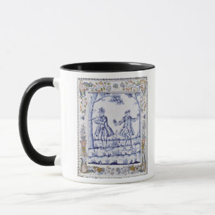 Tasse Plaque dépeignant une scène 'du Flute magique