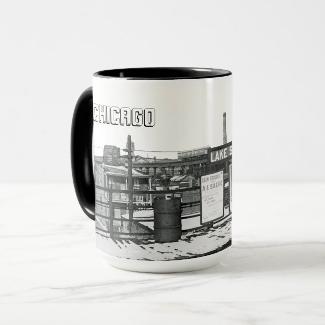 TASSE PLATEFORME DE MÉTRO GRITTY CHICAGO LAKE STREET 195 (Devant gauche)