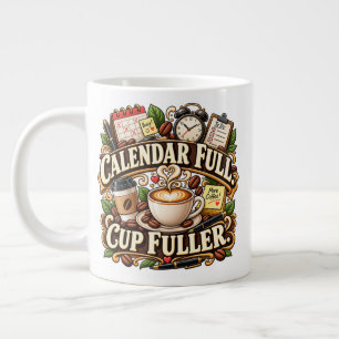 Tasse pleine de calendrier Bureau Café
