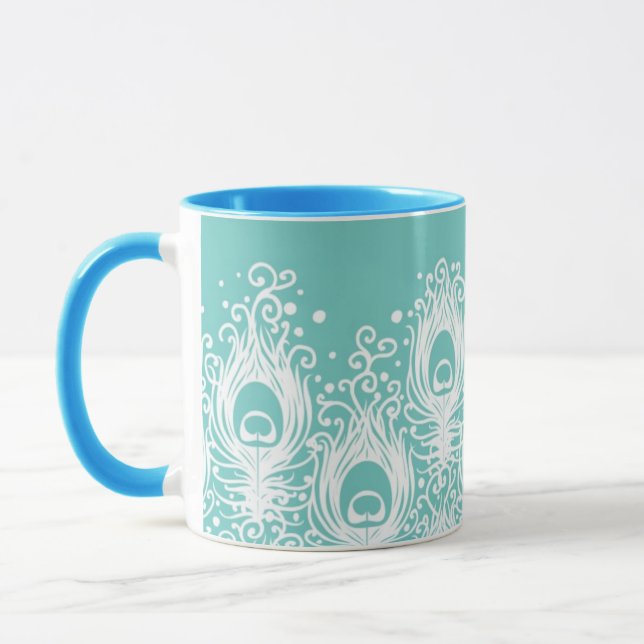 Tasse Plumes molles de paon (Gauche)