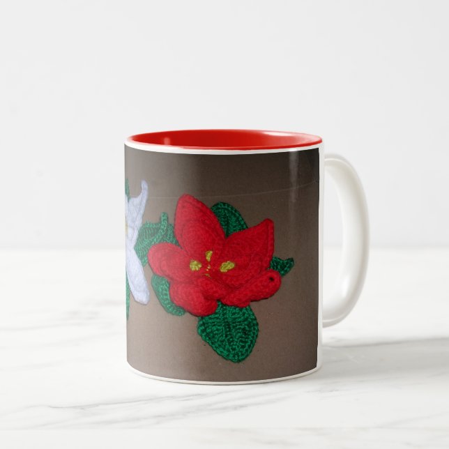 Tasse - Poinsettia Dekorationen (VorderseiteRechts)