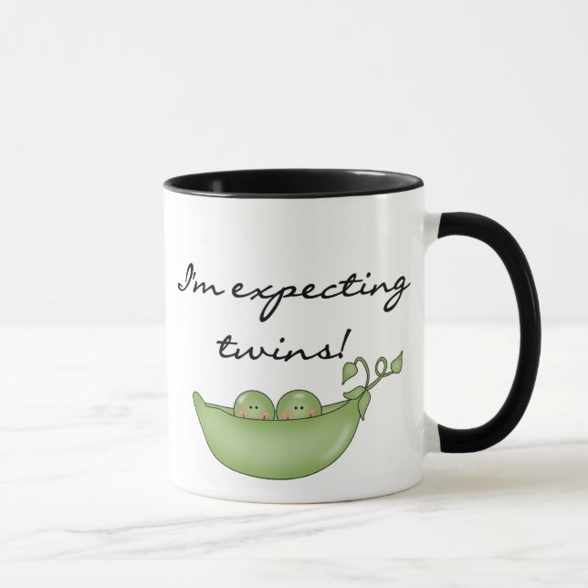 Tasse Pois dans la cosse attendant des jumeaux (Droite)