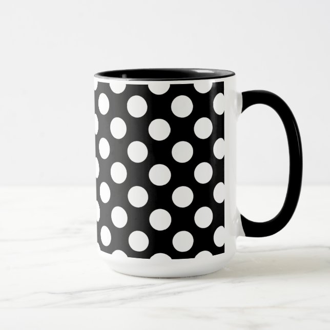 Tasse Pois noir et blanc ; Eagle (Droite)