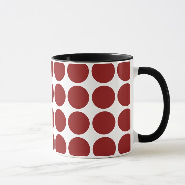 Tasse Pois rouges en blanc (Droite)