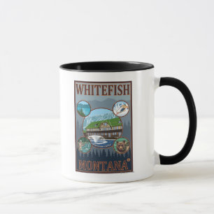 Tasse Poisson à chair blanche, affiche de voyage de