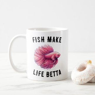 Tasse Poisson Betta Rose - Les Poissons Rendent La