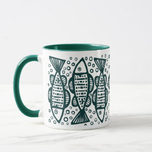 Tasse Poisson - Vert foncé