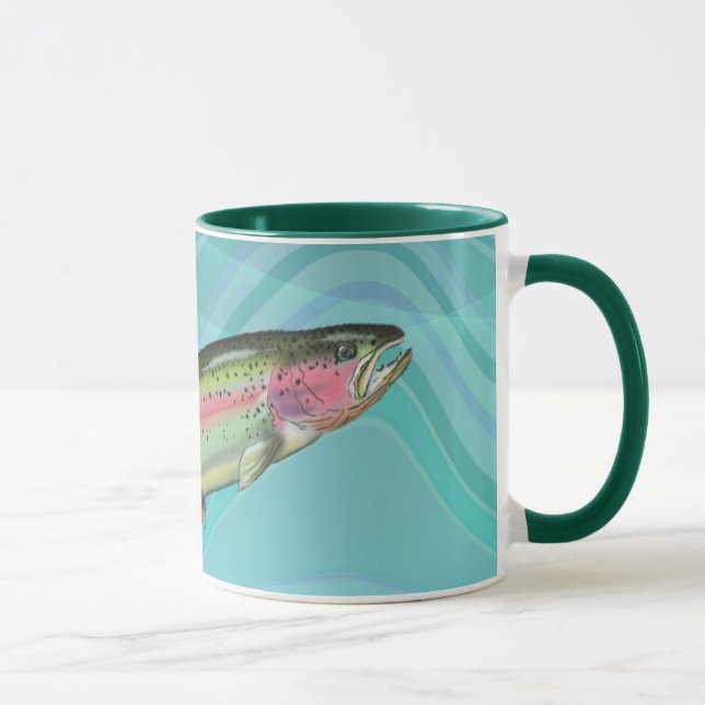 Tasse POISSONS de TRUITE ARC-EN-CIEL par SHARON SHARPE (Droite)