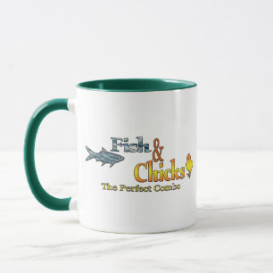 Tasse Poissons et pousses Pêche amusante