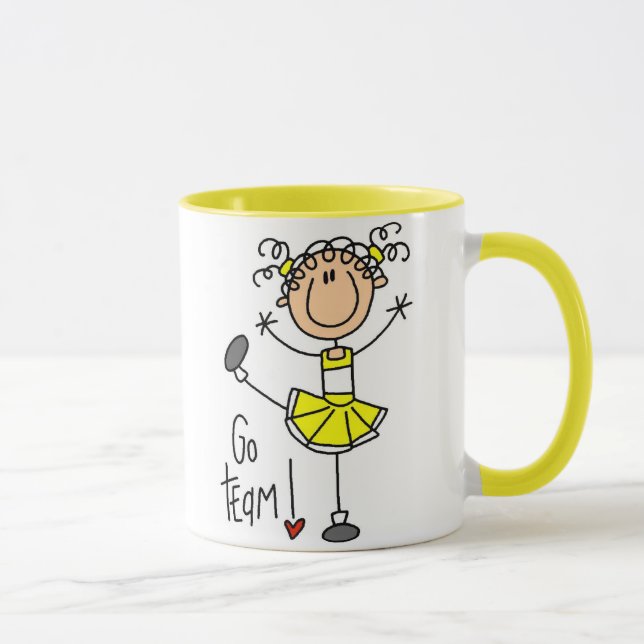 Tasse Pom-pom girl jaune (Droite)